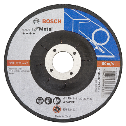 Bosch grinding disc for metal, A 24 P BF 125 mm.