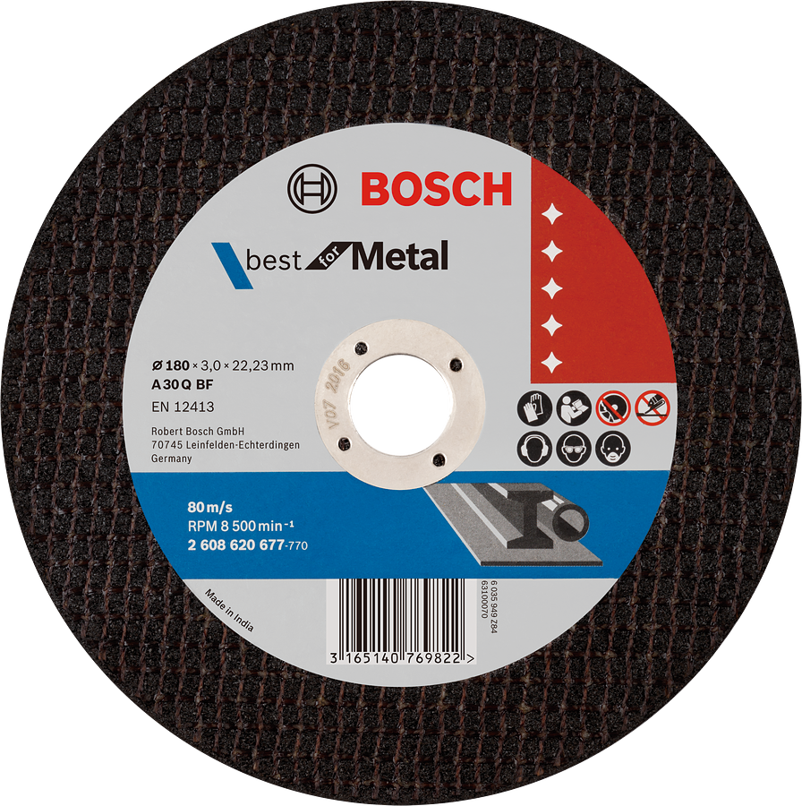 Bosch Best for Metal cutting disc 180 mm for angle grinders.