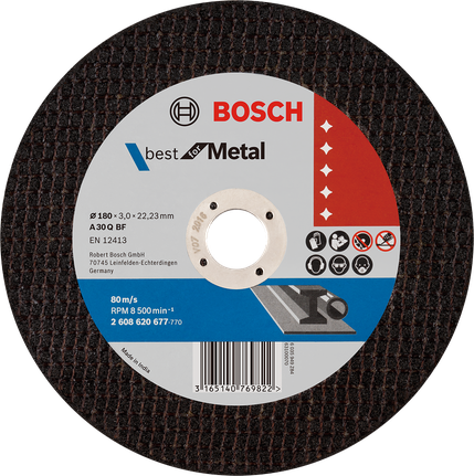 Bosch Best for Metal cutting disc 180 mm for angle grinders.
