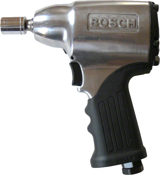 Pneumatic 3/8" impact wrench with 1/2" drive end