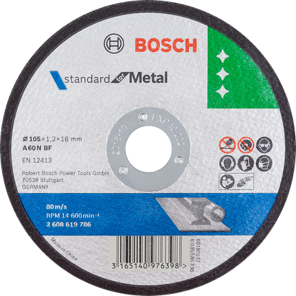 Bosch Standard for Metal cutting disc 105x1.2x16 mm.