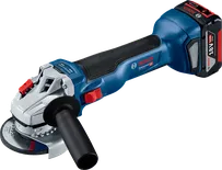 Bosch GWS 18V-10 cordless angle grinder set.