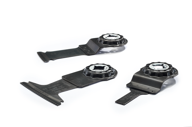 Bosch Starlock set with three multitool saw blades.