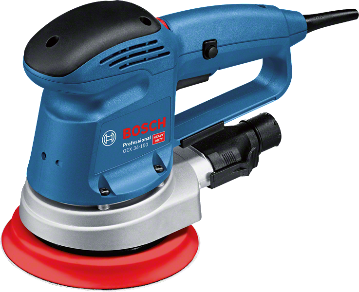 Bosch GEX 34-150 random orbit sander with 150mm pad.