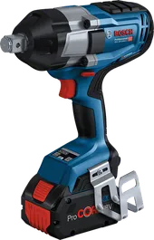 Bosch GDS 18V-1050 H cordless impact wrench with ladder clip.