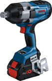 Bosch GDS 18V-1050 H cordless impact wrench with ladder clip.