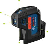 Bosch GPL 5G laser leveling tool with target points.