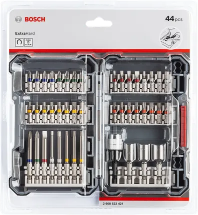 Bosch 44-piece Extra Hard screwdriver bits set.
