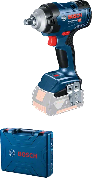 Bosch GDS 18V-400 cordless impact wrench with case.
