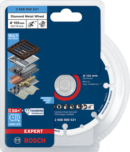 Bosch EXPERT Diamond Metal Wheel 105×20/16 mm.