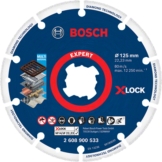 Bosch Expert X-LOCK diamond cutting disc for multi material.