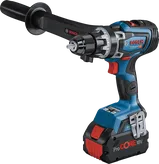 Bosch GSR 18V-150 C cordless drill with side handle.