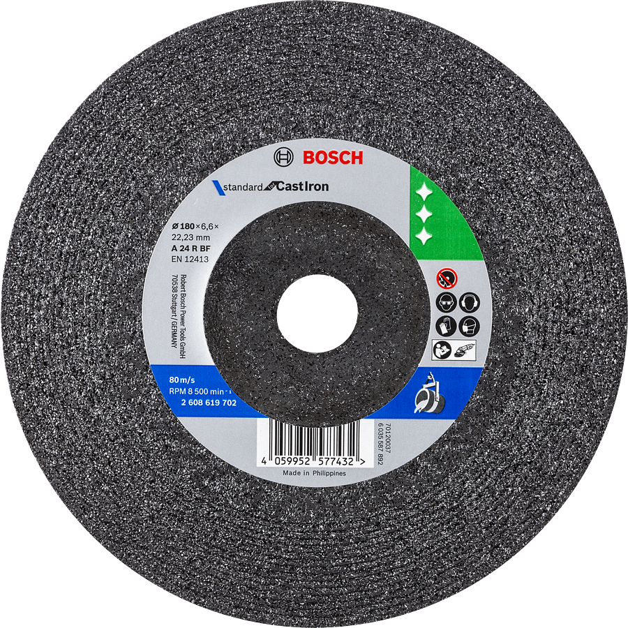Bosch Standard for Cast Iron depressed grinding disc 180 mm.