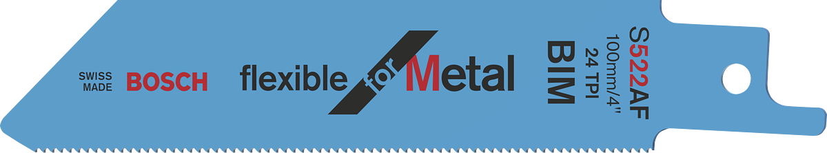 Bosch S 522 AF saw blade for cutting metal.