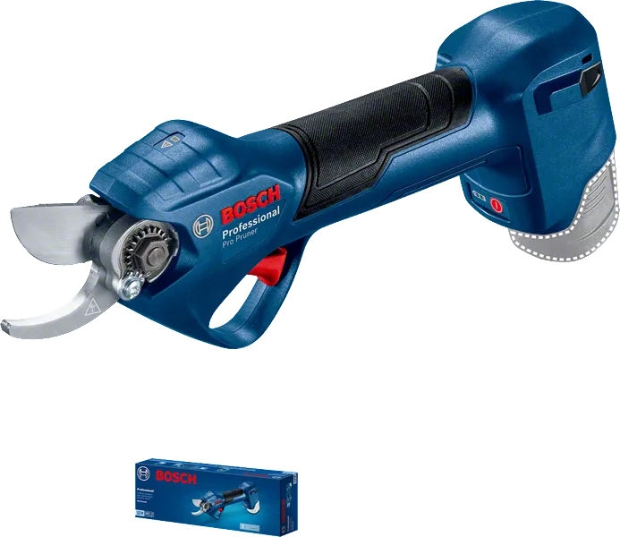 Bosch Pro Pruner cordless secateur for cutting branches.