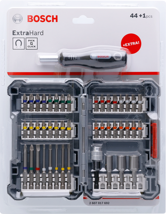 Bosch 45-piece screwdriver bit set.
