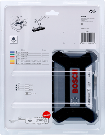 Bosch 45-piece screwdriver bit set.