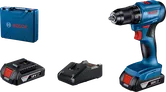 Bosch cordless drill GSR 185-LI with 18V battery, charger and case.