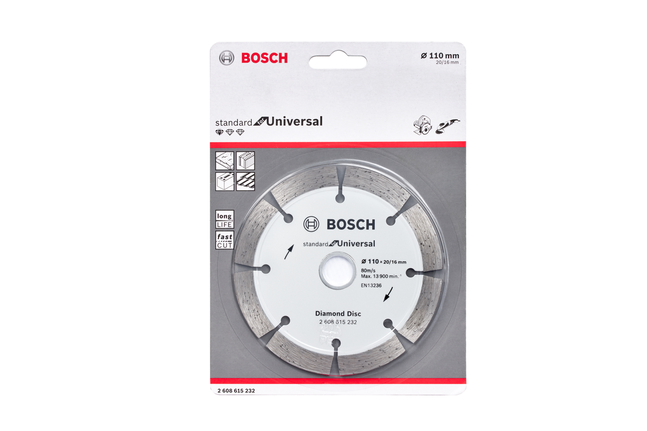 Bosch diamond disc standard universal for cutting.