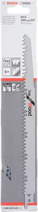 Bosch S 1531L wood saw blade for fast cuts.