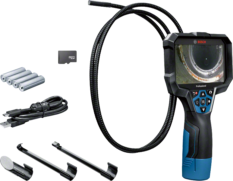 Bosch GIC 5-27 C inspection camera with accessories.