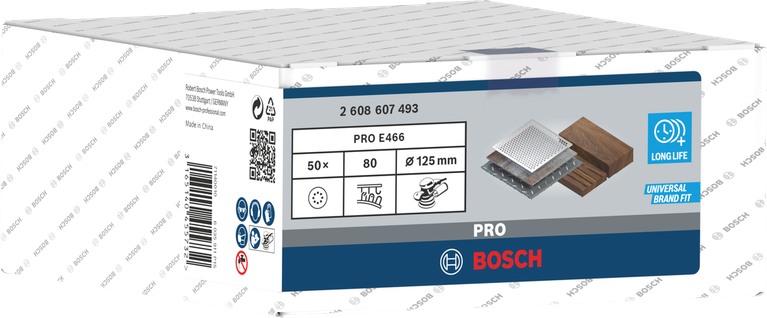 Bosch PRO E466 125 mm sanding disc.