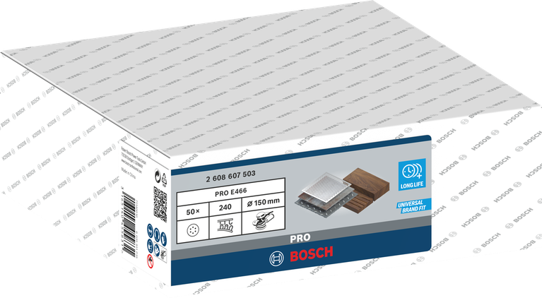 Bosch PRO E466 150 mm sanding discs.