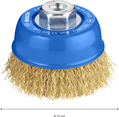 Bosch PRO Metal clean Cup Brush 75mm for angle grinders.