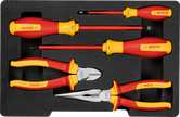 Bosch VDE Mixed Set 5pc insulated screwdrivers and pliers.