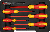 Bosch VDE 7-piece insulated screwdriver set for electrical work.