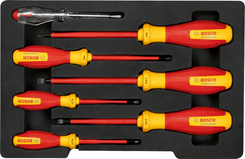 Bosch 7-piece VDE insulated screwdriver set.