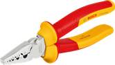 Bosch VDE crimping plier 180mm with insulated handles.