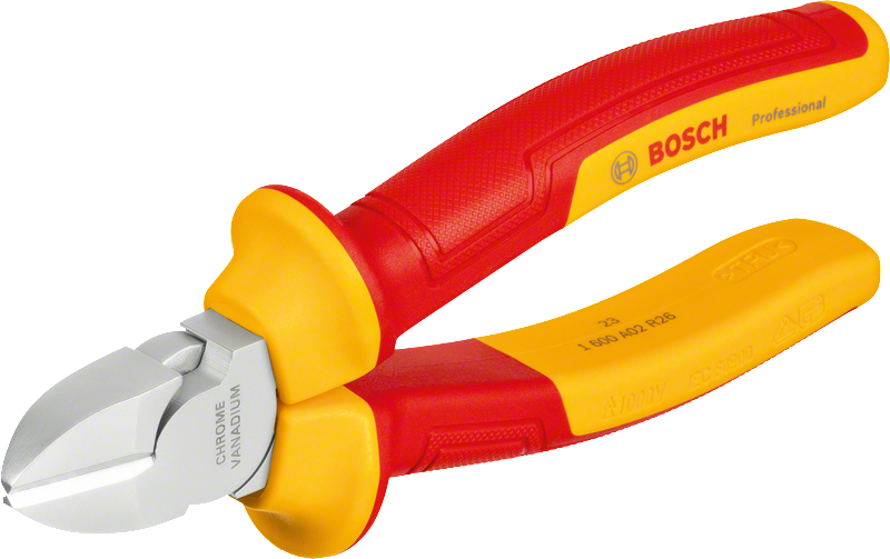 Bosch VDE diagonal side cutter 160mm insulated handles.