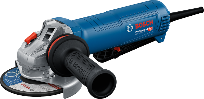 Bosch GWS 12-125 P angle grinder with side handle.