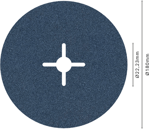 Bosch PRO R574 fibre disc 180mm G120 for metal.