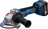 Bosch GWS 18V-11 cordless angle grinder with 5Ah battery.