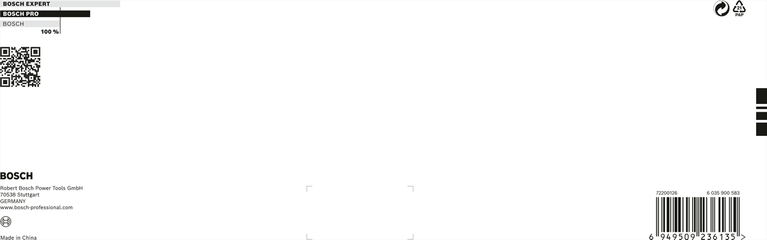 Bosch PRO Tough Box large accessories 50×120×355 mm.