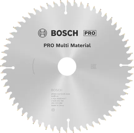 Bosch PRO Multi Material Circular Saw Blade, 184 mm.