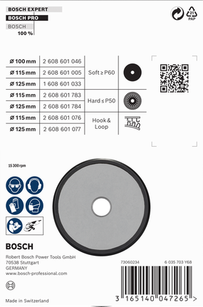 Bosch PRO backing pad soft 125 mm M10.