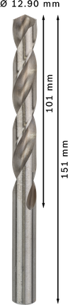 Bosch PRO Metal HSS-G 12.9 mm twist drill bit.
