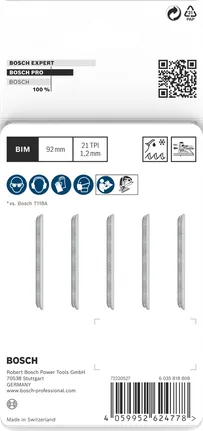 Bosch PRO Metal T121AFC jigsaw blades 92 mm 5 pcs.