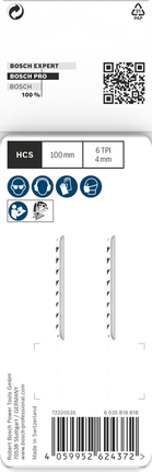 Bosch PRO Wood precise T144DP jigsaw blades 100mm 2pcs.