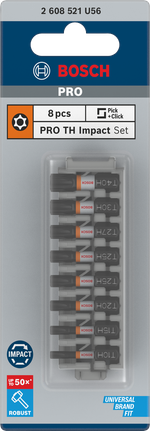Bosch PRO TH Impact Bits 8 pcs set.