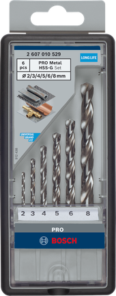 Bosch PRO Metal HSS-G drill bit set 6 pcs.
