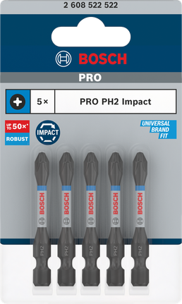 Bosch PRO PH2 Impact bits 5 pack.