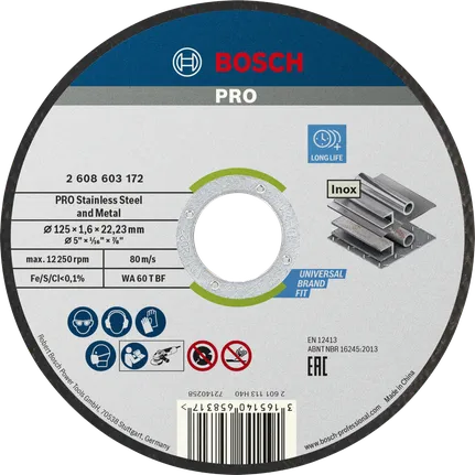 Bosch PRO Stainless Steel and Metal cutting disc 125 mm.