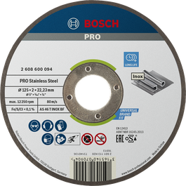 Bosch PRO Stainless Steel Cutting Disc for Inox 125 mm.