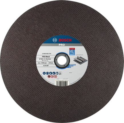 Bosch PRO Metal Cutting Disc 355 mm for metal cutting.