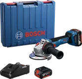 Bosch GWS 18V-11 angle grinder with case, battery and charger.
