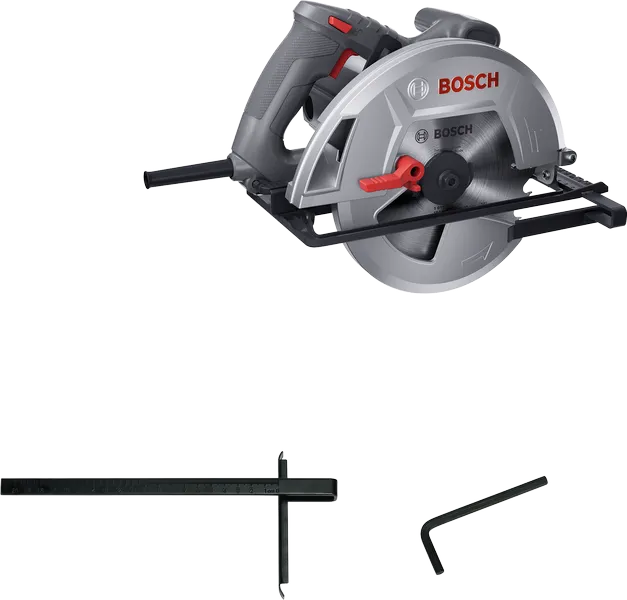 Bosch KS 120 corded circular saw with accessories.